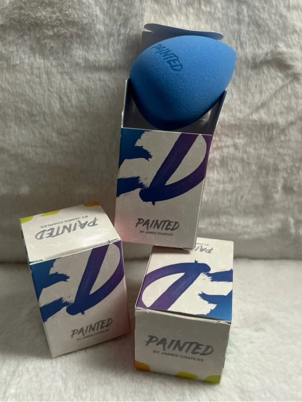 NEW! Rare Painted BLUE sponge JAMES CHARLES BEAUTY MAKEUP BLENDER NEW! Blind box
